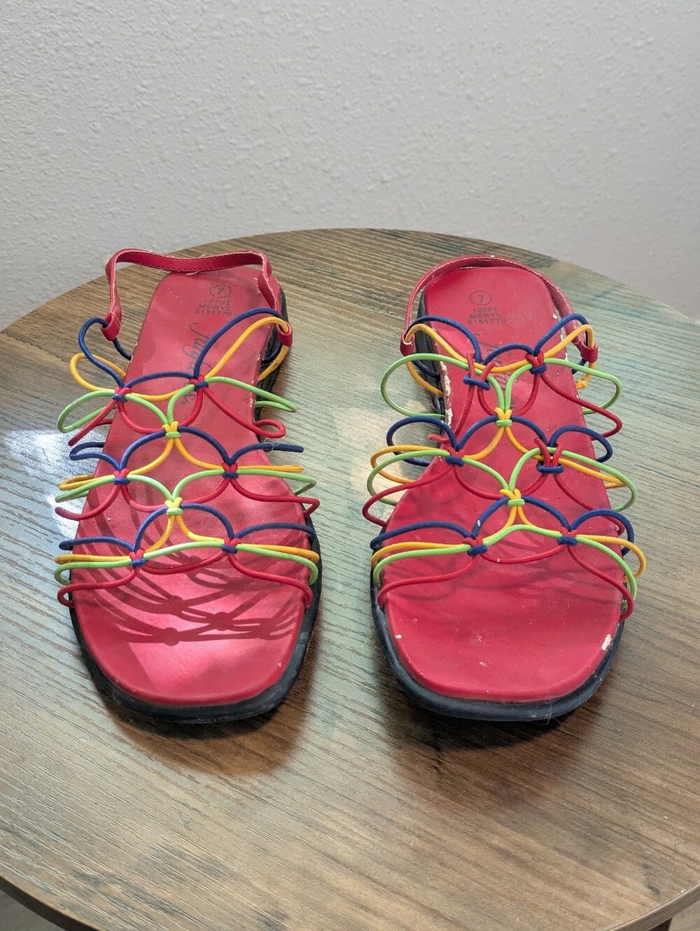 Vintage Y2K Fanfares Multicolor Multi-Strap Summer Sandals